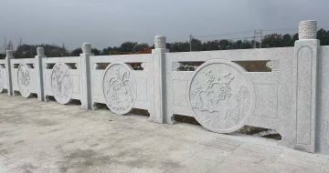 铁岭芝麻白河道栏杆 石材栏杆