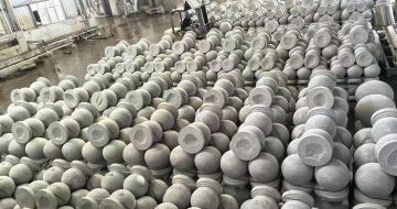 铁岭芝麻白圆球 石球 挡车球