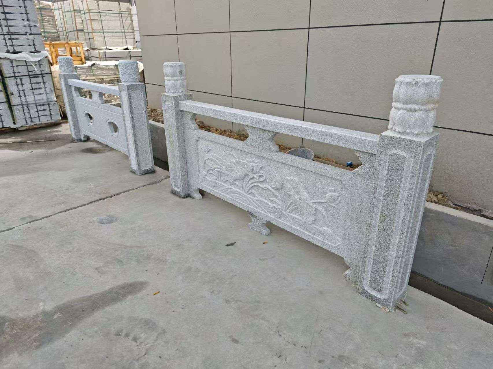铁岭芝麻白河道栏杆 石材栏杆
